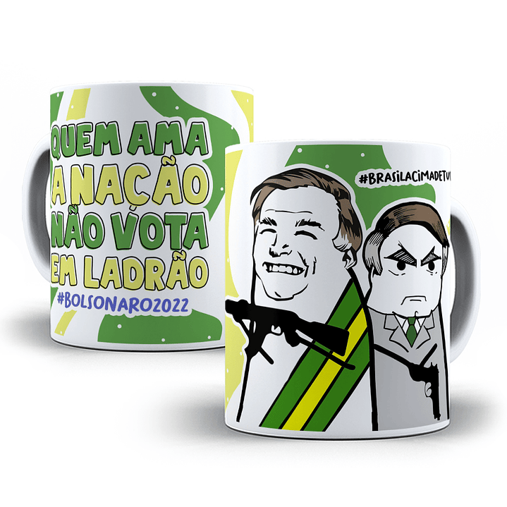 61 Artes Flork Caneca e Camisa para Sublimação Lula e Bolsonaro Arquivos em Png 8