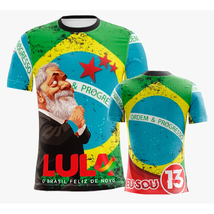 10 Artes Vetor Camisa Lula Eleições Política Sublimação Arquivos Corel Draw 3