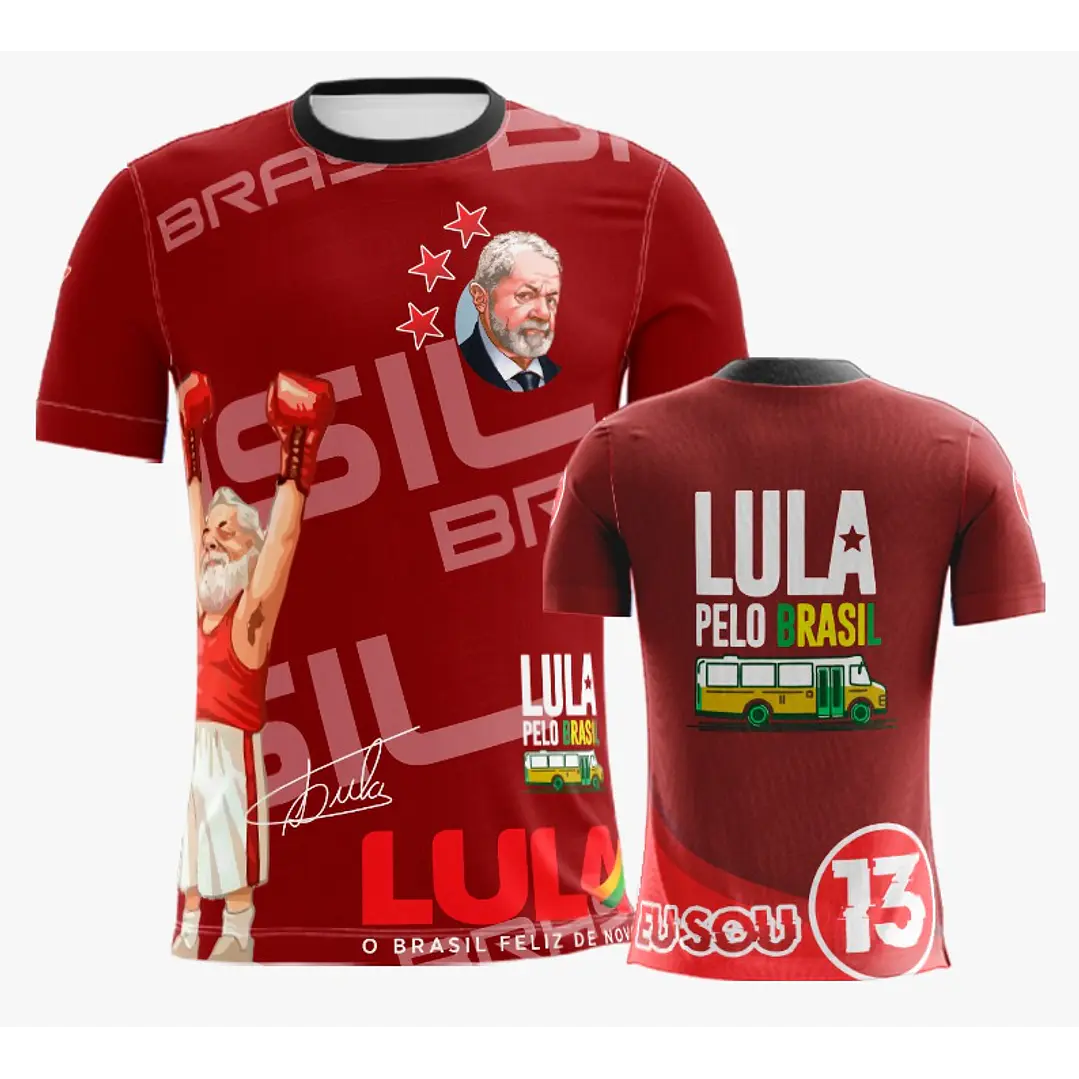 10 Artes Vetor Camisa Lula Eleições Política Sublimação Arquivos Corel Draw 10