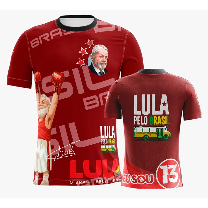 10 Artes Vetor Camisa Lula Eleições Política Sublimação Arquivos Corel Draw 10