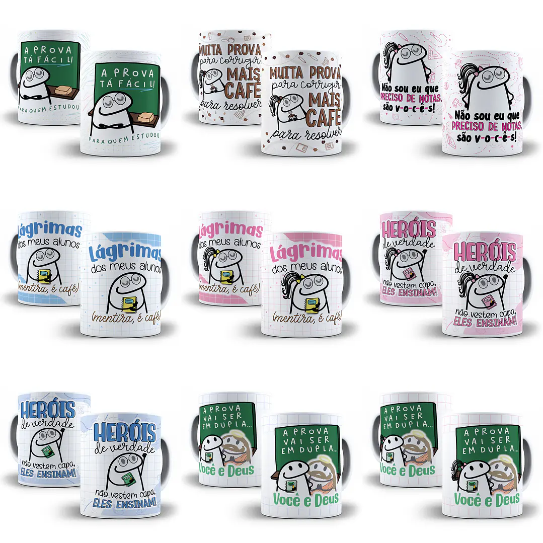 25 Artes Caneca Flork Dia dos Professores Arquivos Editáveis Pdf  1