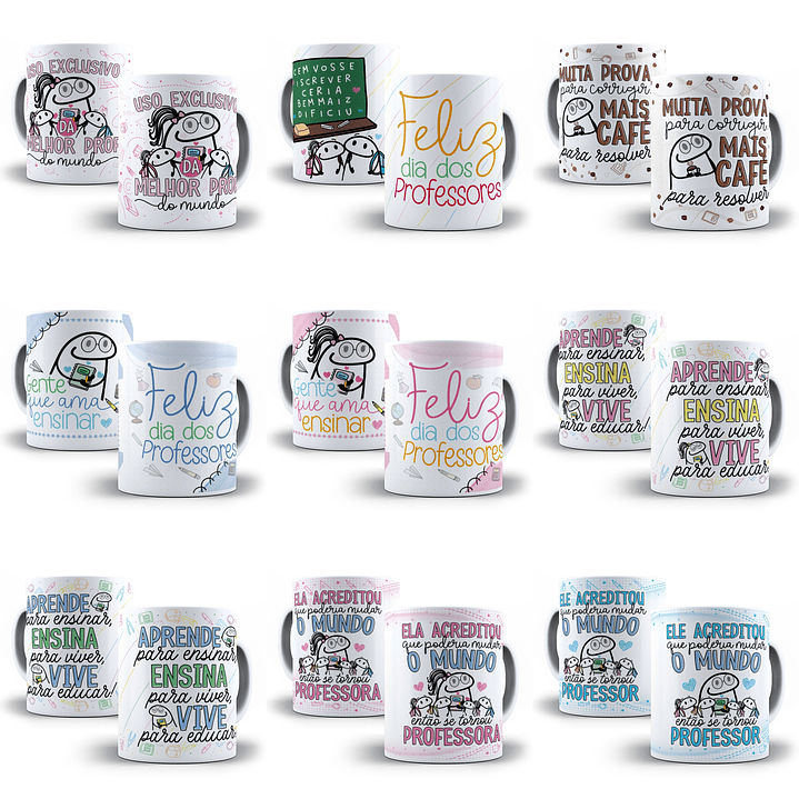 25 Artes Caneca Flork Dia dos Professores Arquivos Editáveis Pdf  2