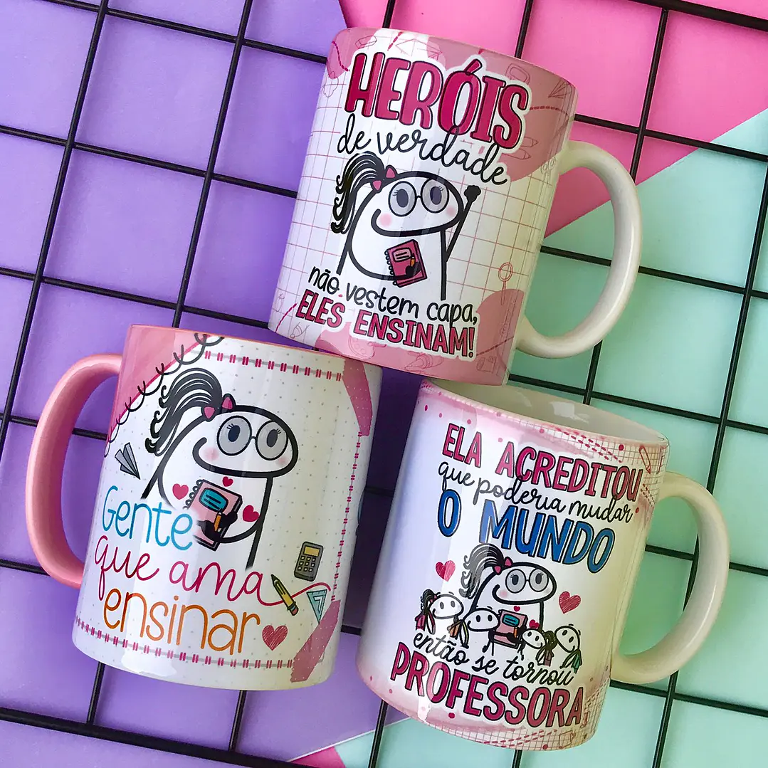 25 Artes Caneca Flork Dia dos Professores Arquivos Editáveis Pdf  6
