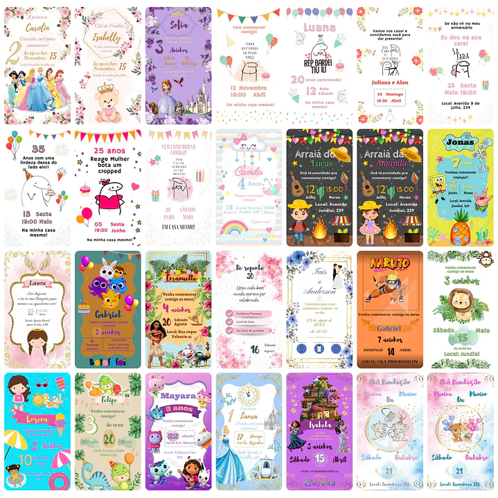 Pack Canva Convites Digitais Lucrativos Templates Editáveis 150 Artes 2