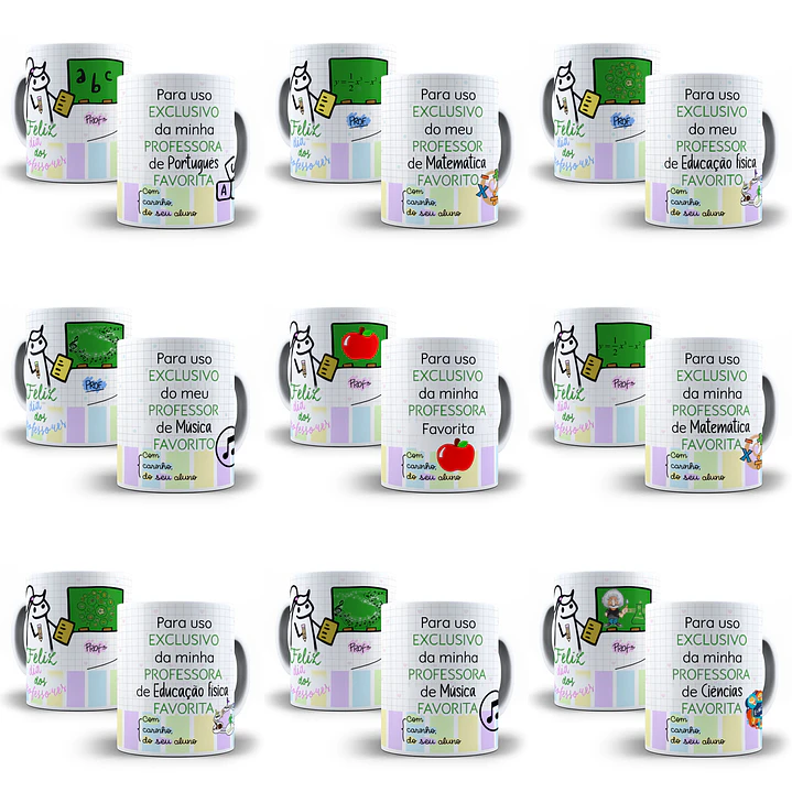 24 Artes Caneca Meu Professor Favorito Sublimação Arquivos em Corel Draw + Jpg 2