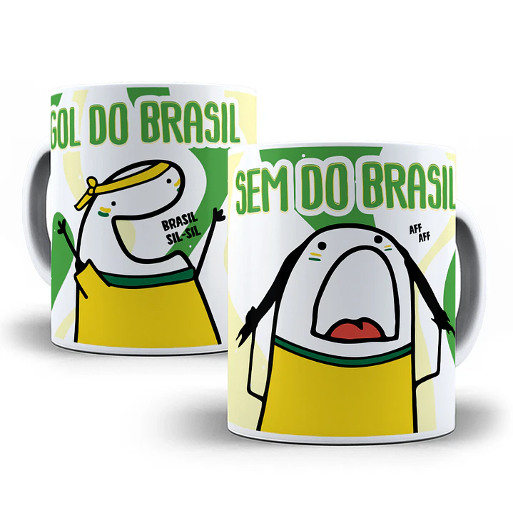 10 Artes Caneca Torcedor Brasil Sublimação Arquivos Png 4