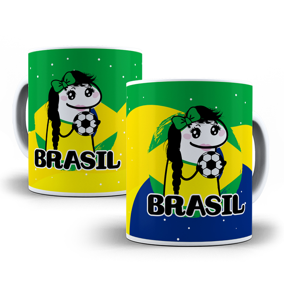 6 Artes Caneca Flork Brasil Copa do Mundo Sublimação Baixar Grátis 3