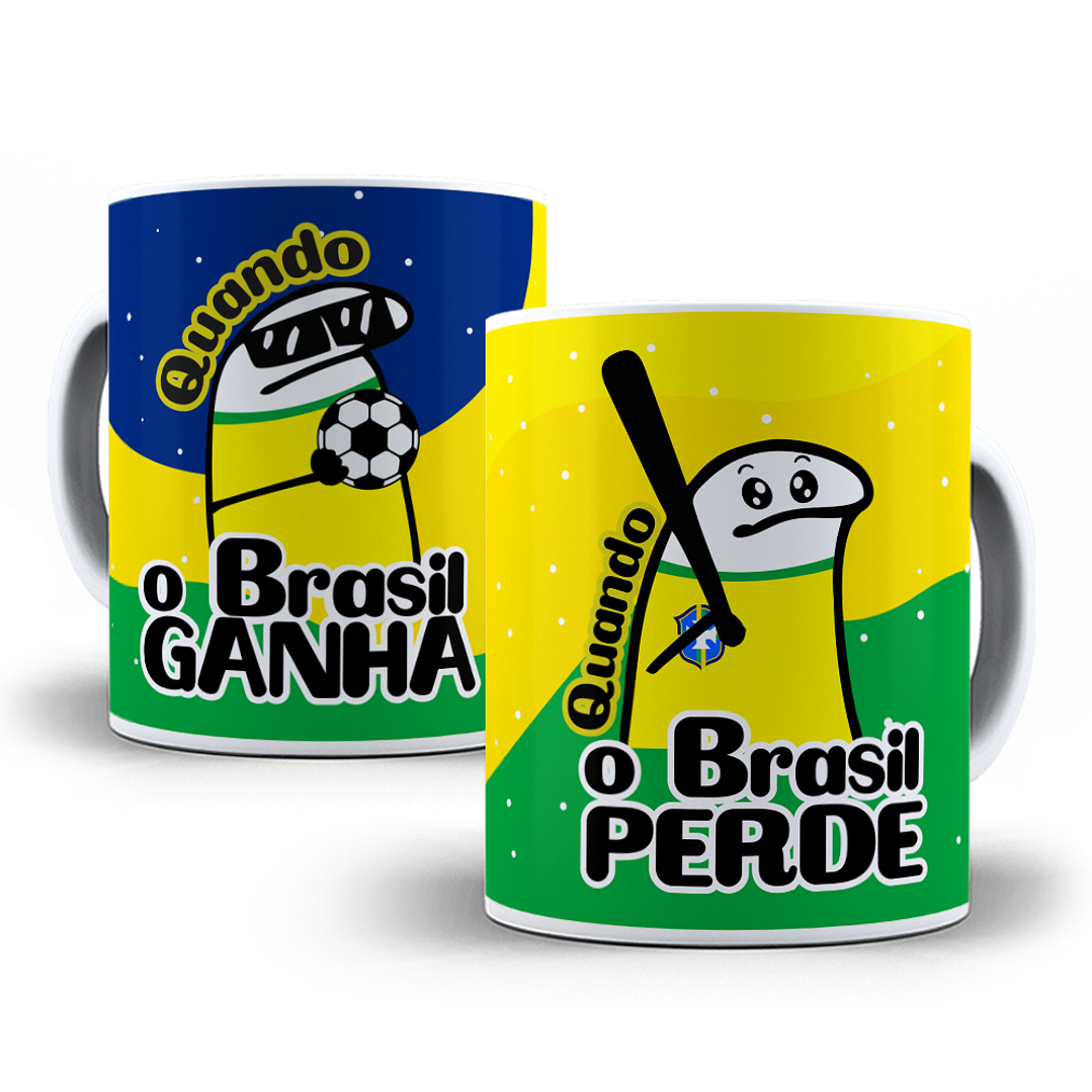6 Artes Caneca Flork Brasil Copa do Mundo Sublimação Baixar Grátis 1
