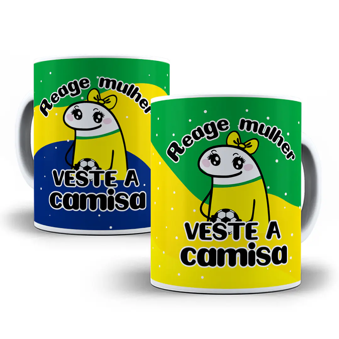 6 Artes Caneca Flork Brasil Copa do Mundo Sublimação Baixar Grátis 4