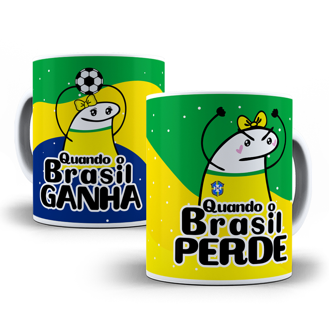 6 Artes Caneca Flork Brasil Copa do Mundo Sublimação Baixar Grátis 6