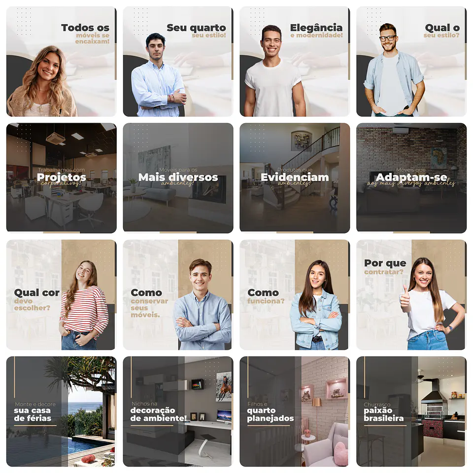 Pack Canva Móveis Planejados Templates Editáveis 200 Artes + Legendas 5