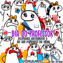 Kit Digital Flork  Dia dos Professores sem fundo Lt23 Arquivos Png 