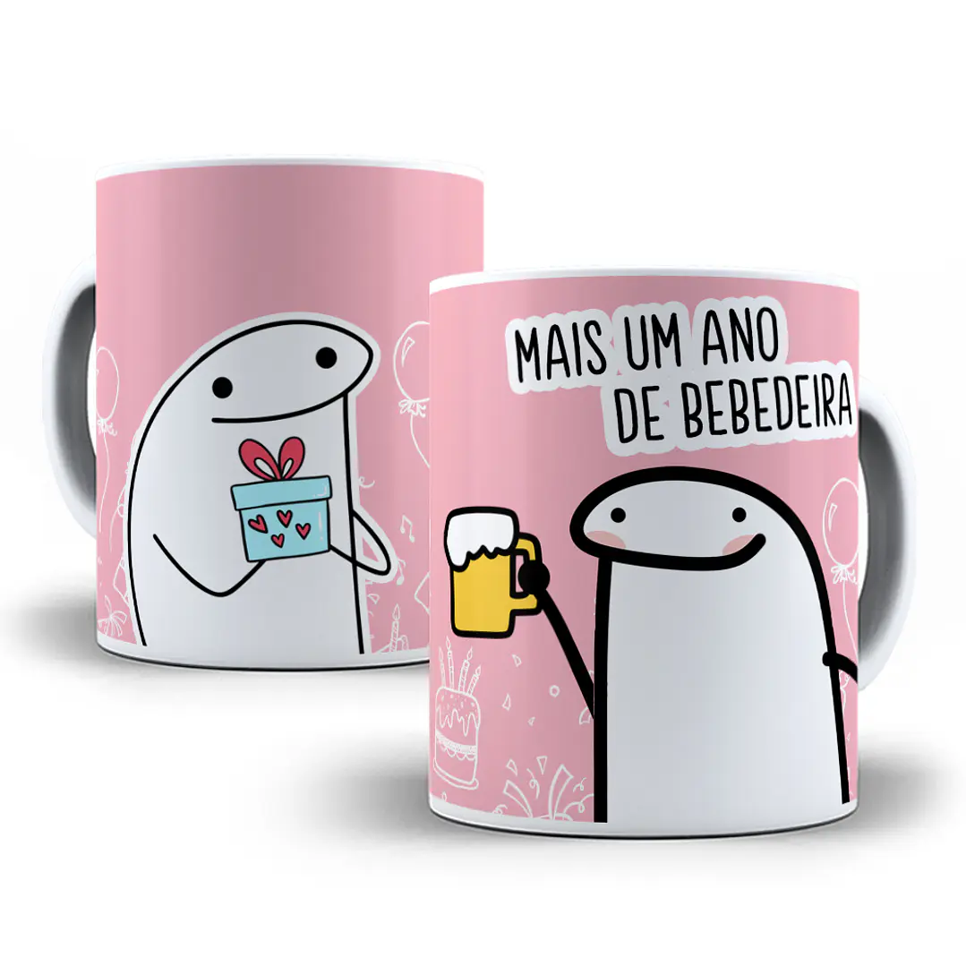 7 Artes Caneca Flork Aniversário Editável Photoshop + Png 10