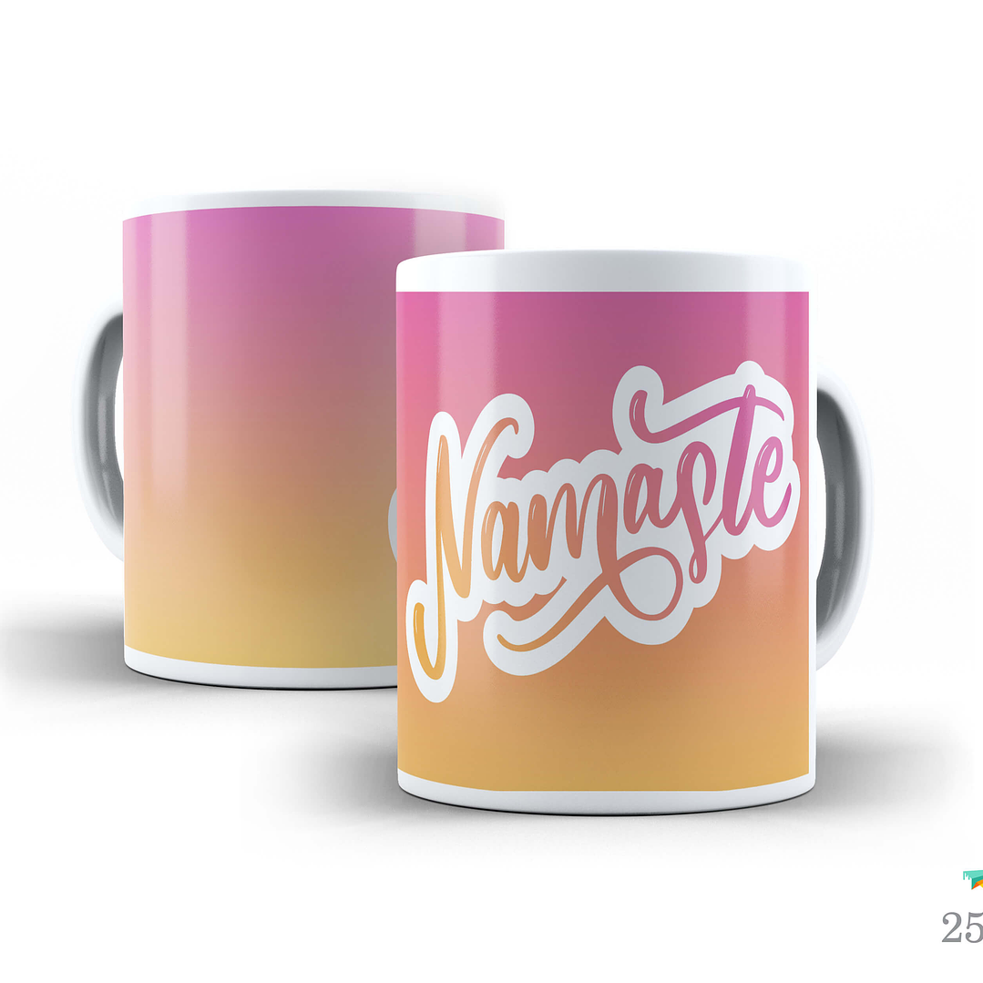 21 Artes Caneca Yoga Editável Corel Draw + Png 5