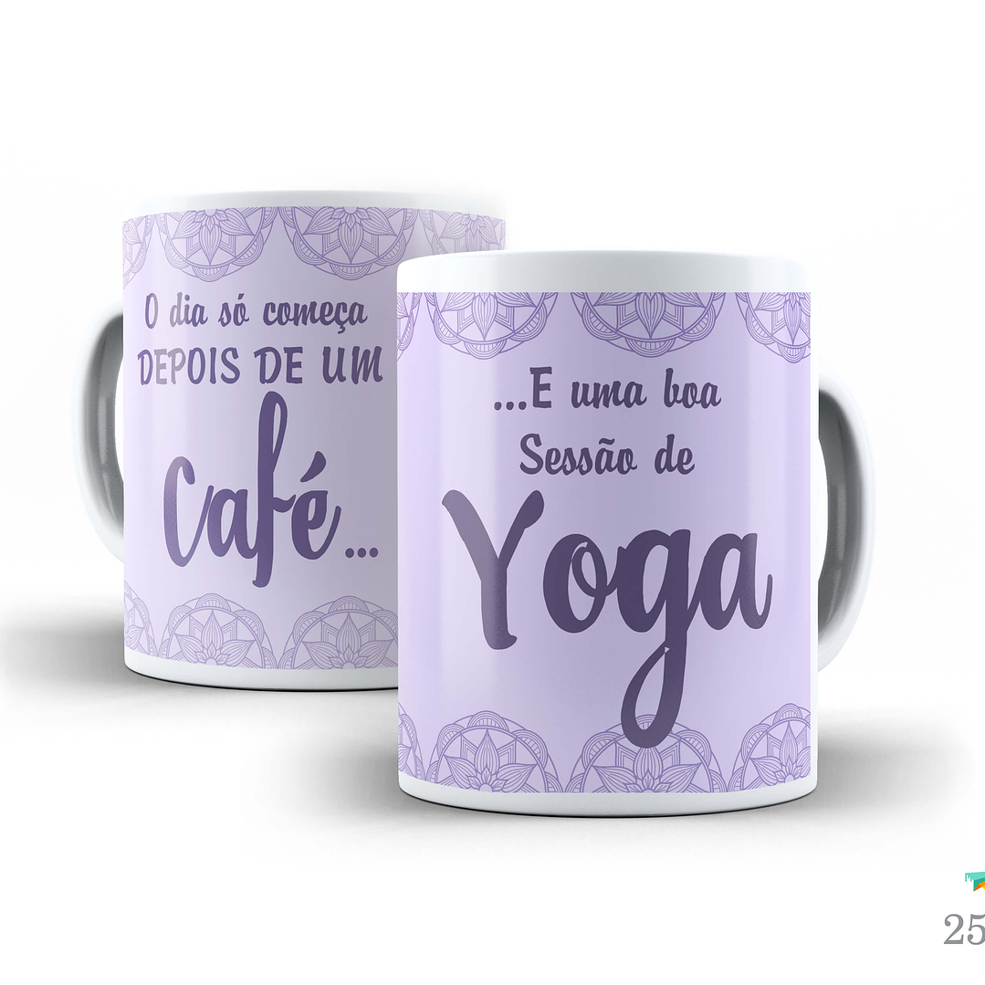 21 Artes Caneca Yoga Editável Corel Draw + Png 6