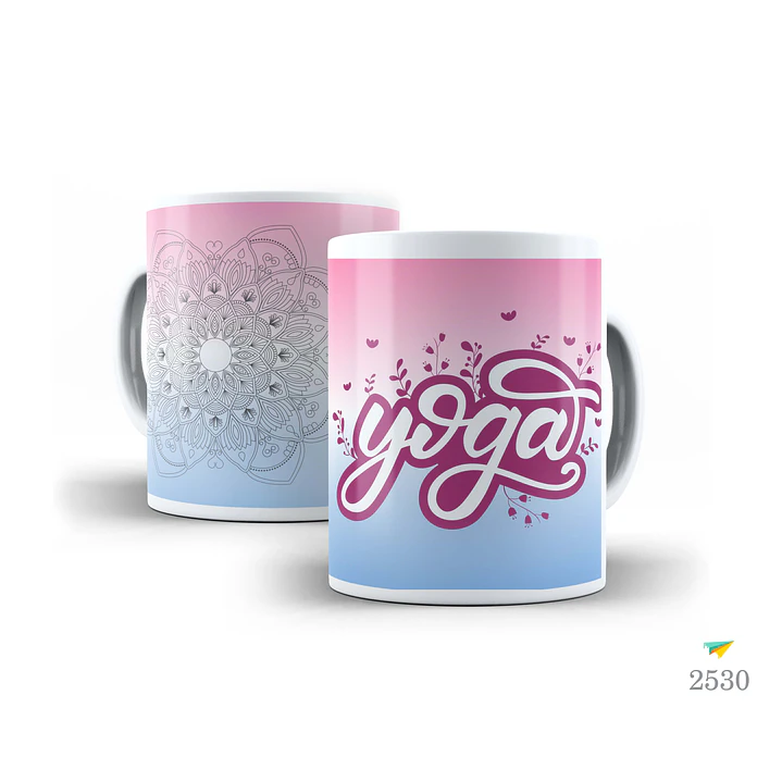 21 Artes Caneca Yoga Editável Corel Draw + Png 8