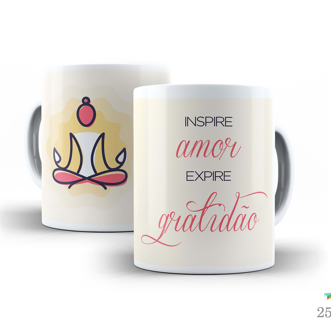 21 Artes Caneca Yoga Editável Corel Draw + Png 9