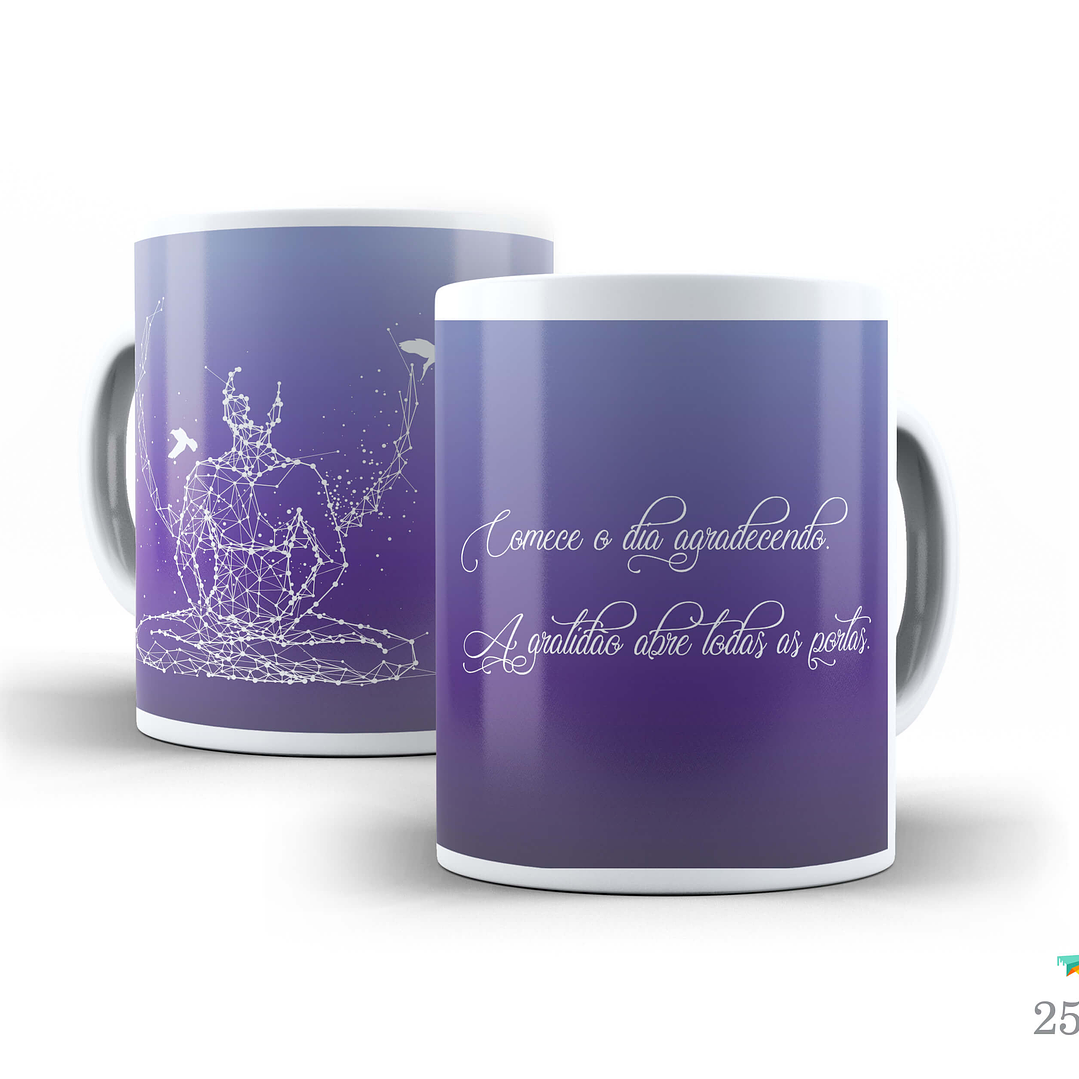 21 Artes Caneca Yoga Editável Corel Draw + Png 10