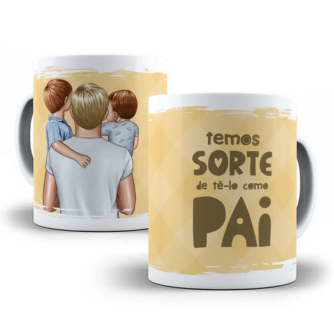 87 Artes Caneca Pai e Filho Editável Corel Draw + Png 4
