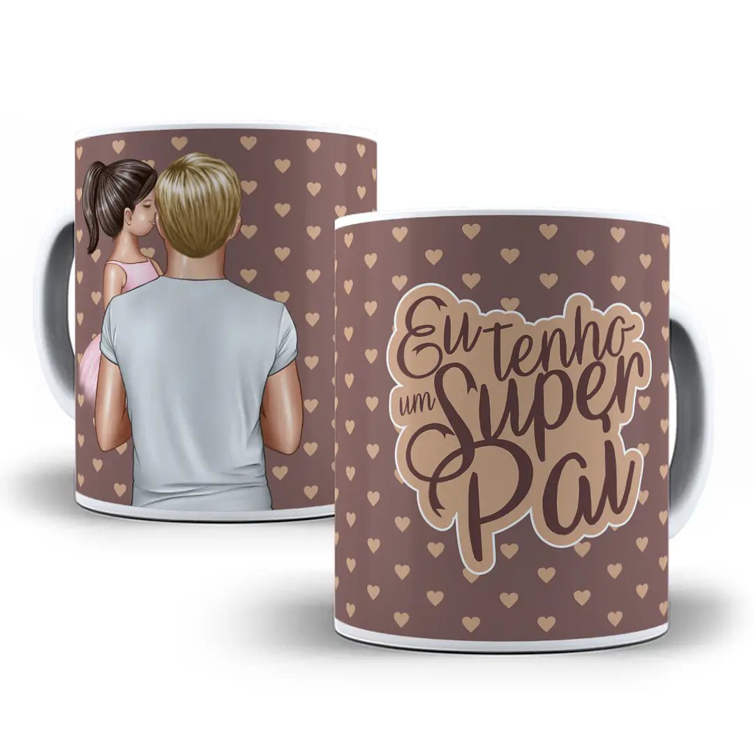 87 Artes Caneca Pai e Filho Editável Corel Draw + Png 5