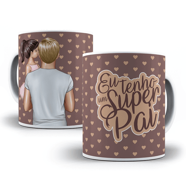 87 Artes Caneca Pai e Filho Editável Corel Draw + Png 5