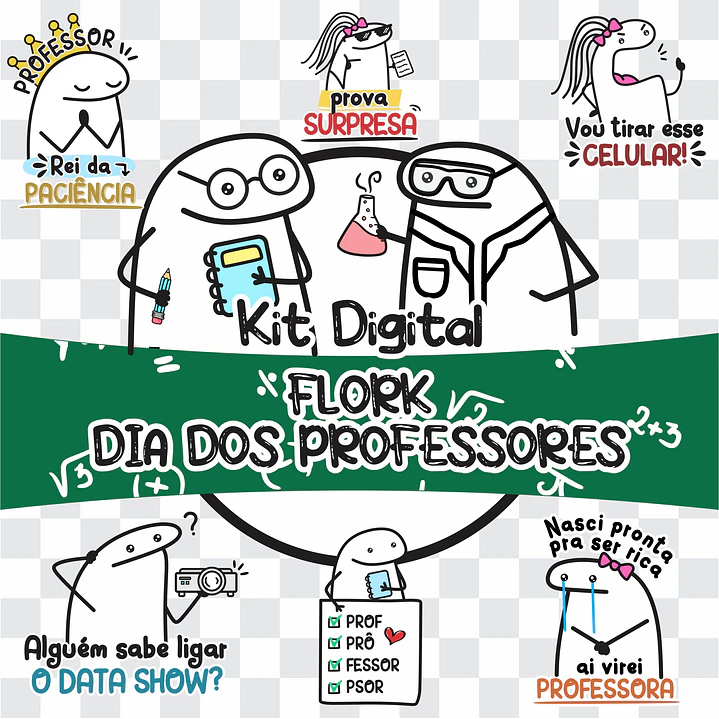 Kit Digital Florks Dia dos Professores Arquivos Png  1