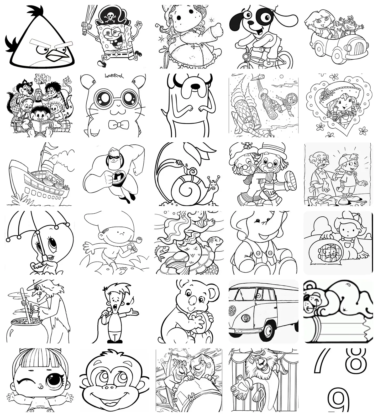 5.500 Desenhos Infantil para Colorir Pintar e Imprimir - Arquivos Prontos 3