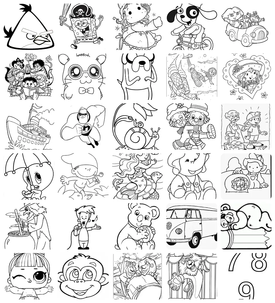 5.500 Desenhos Infantil para Colorir Pintar e Imprimir - Arquivos Prontos 3