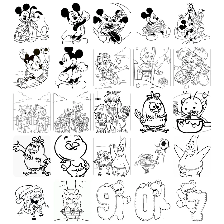 5.500 Desenhos Infantil para Colorir Pintar e Imprimir - Arquivos Prontos 5