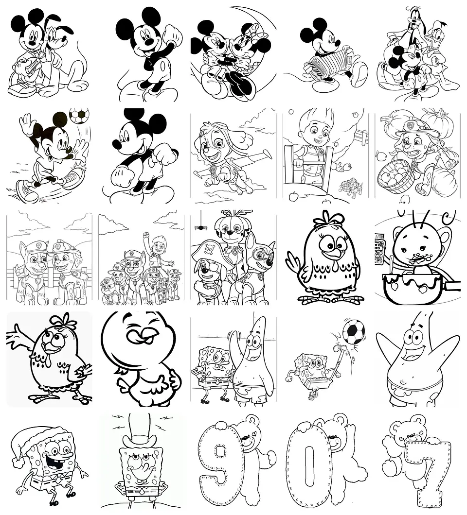 5.500 Desenhos Infantil para Colorir Pintar e Imprimir - Arquivos Prontos 5