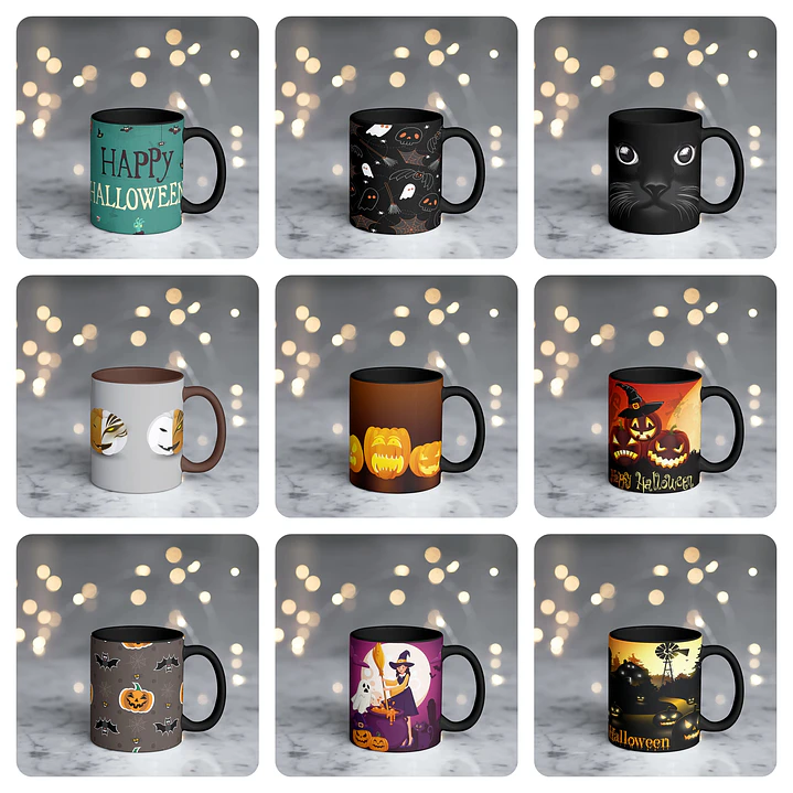 75 Artes para Caneca Halloween Arquivos Sublimação + Png 7