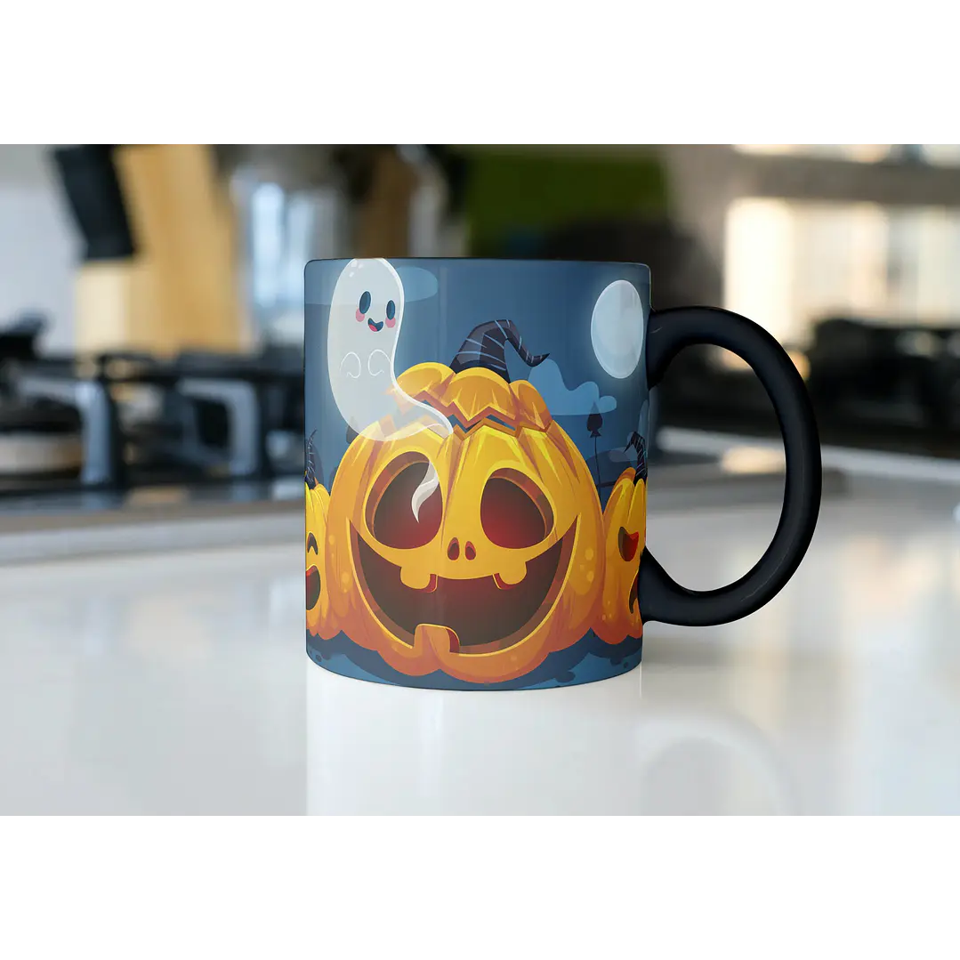 10 Artes para Caneca Halloween Editável Corel Draw + Png 2