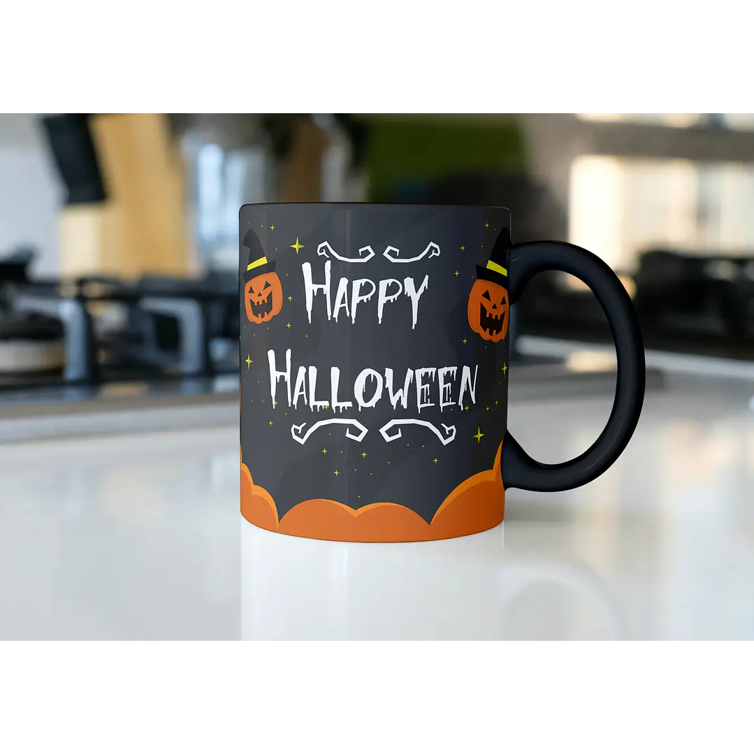10 Artes para Caneca Halloween Editável Corel Draw + Png 4