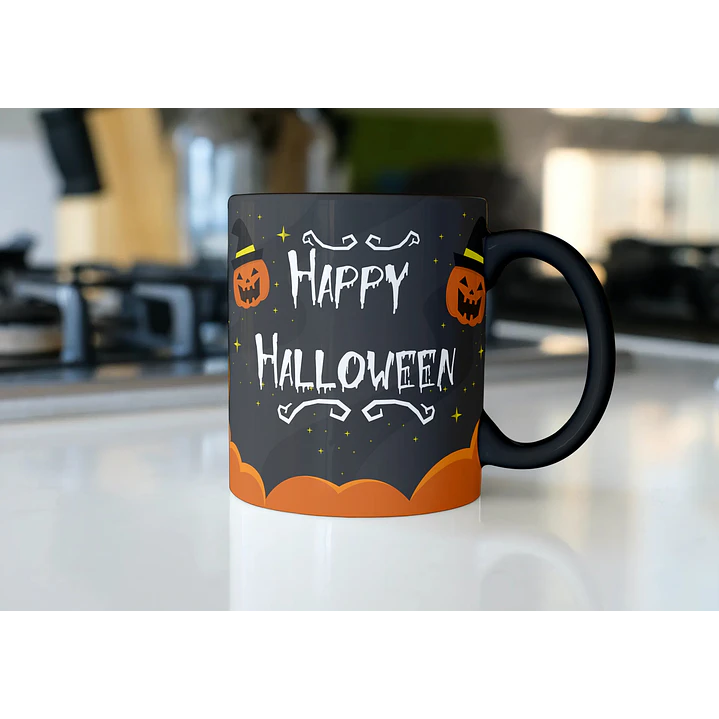 10 Artes para Caneca Halloween Editável Corel Draw + Png 4