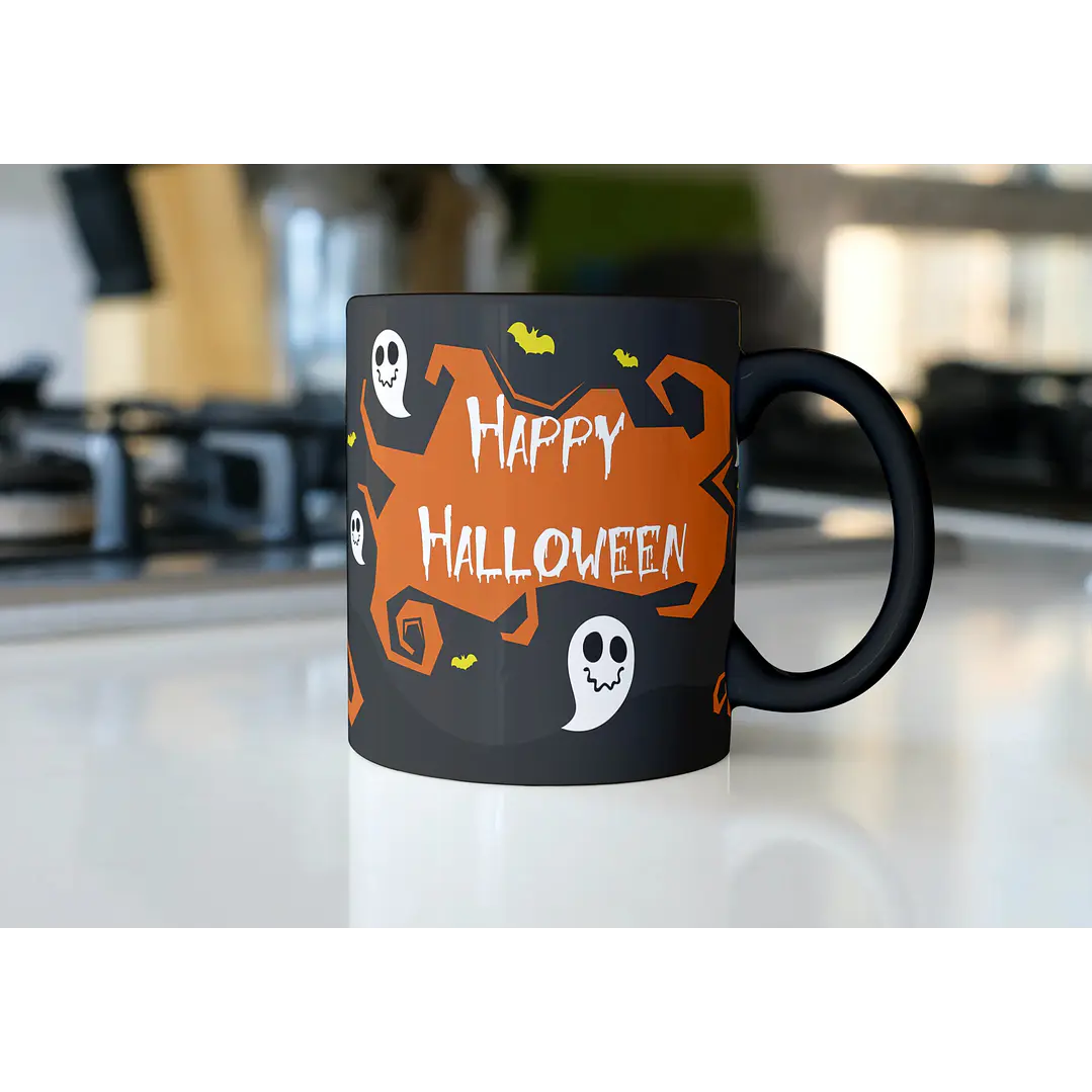 10 Artes para Caneca Halloween Editável Corel Draw + Png 5