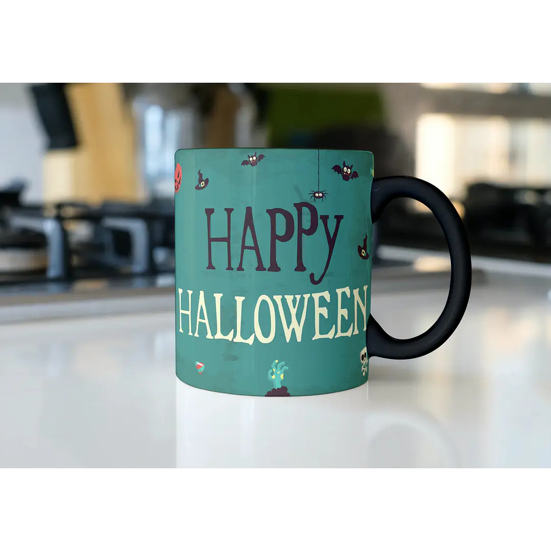 10 Artes para Caneca Halloween Editável Corel Draw + Png 6