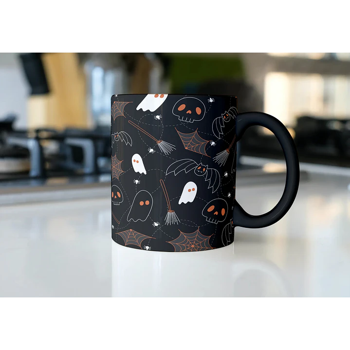 10 Artes para Caneca Halloween Editável Corel Draw + Png 7