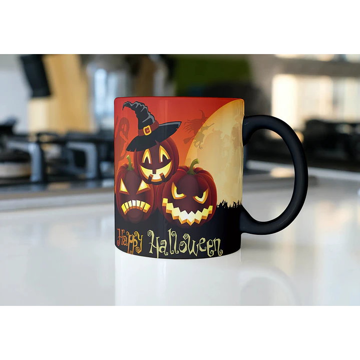 10 Artes para Caneca Halloween Editável Corel Draw + Png 10