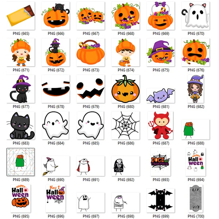 Kit Digital Halloween Dia das Bruxas Arquivos Png e Jpg 6