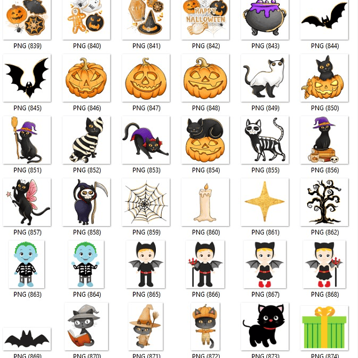 Kit Digital Halloween Dia das Bruxas Arquivos Png e Jpg 7