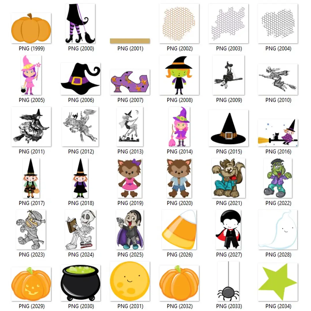 Kit Digital Halloween Dia das Bruxas Arquivos Png e Jpg 8