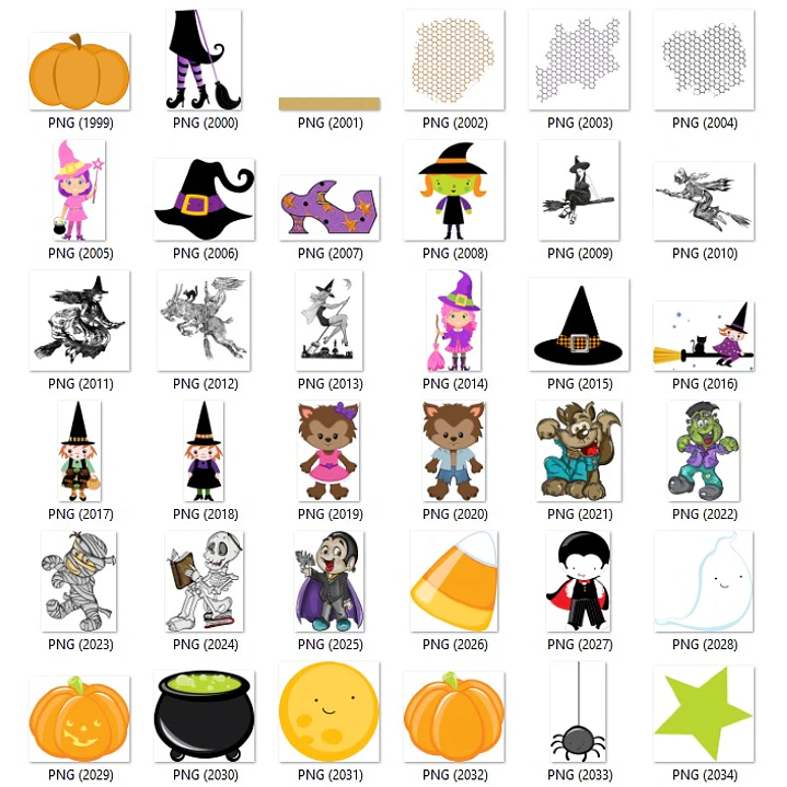 Kit Digital Halloween Dia das Bruxas Arquivos Png e Jpg 8