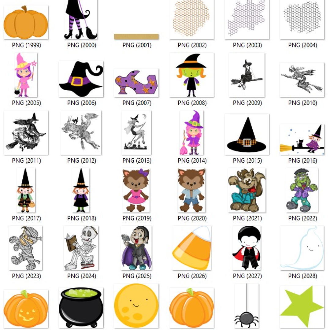 Kit Digital Halloween Dia das Bruxas Arquivos Png e Jpg 8