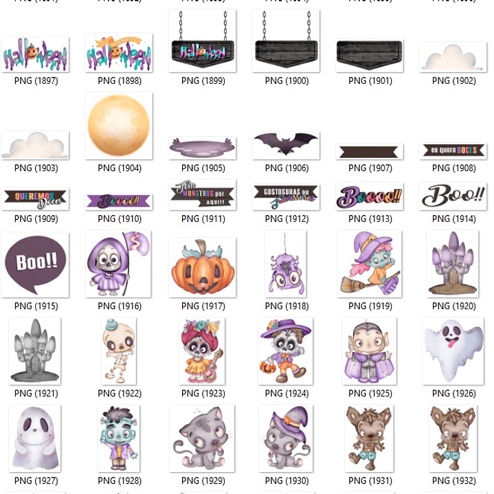 Kit Digital Halloween Dia das Bruxas Arquivos Png e Jpg 10