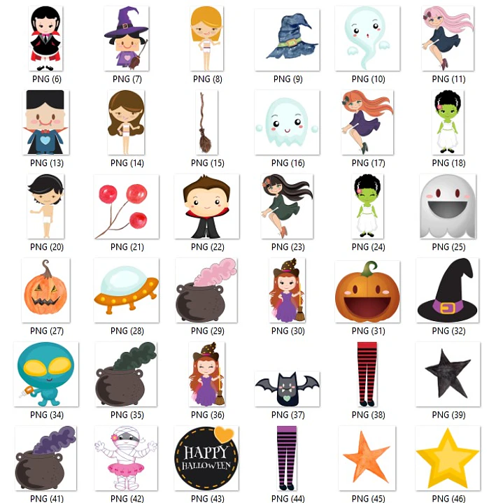 Kit Digital Halloween Dia das Bruxas Arquivos Png e Jpg 12