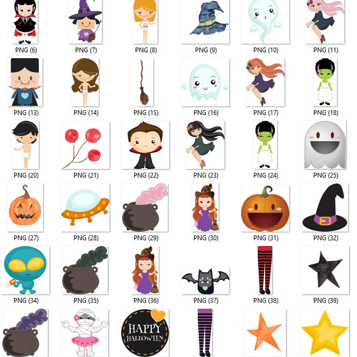 Kit Digital Halloween Dia das Bruxas Arquivos Png e Jpg 12