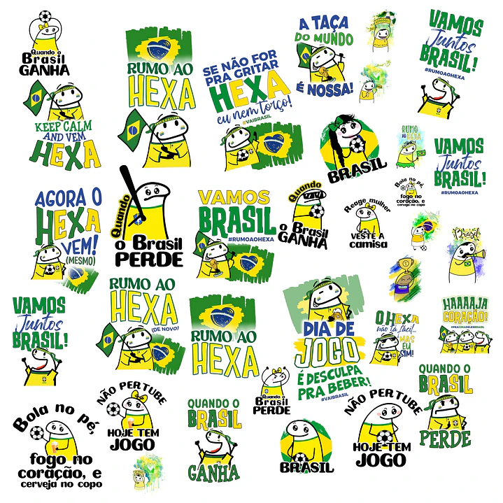Kit Digital Flork Brasil Copa | Artes para Caneca e Sublimação 7