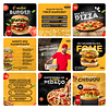 Pack Canva Fast Food Template Editável 30 Artes + Bônus