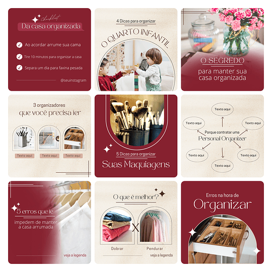 Pack Canva Personal Organizer Template Editável 30 Artes