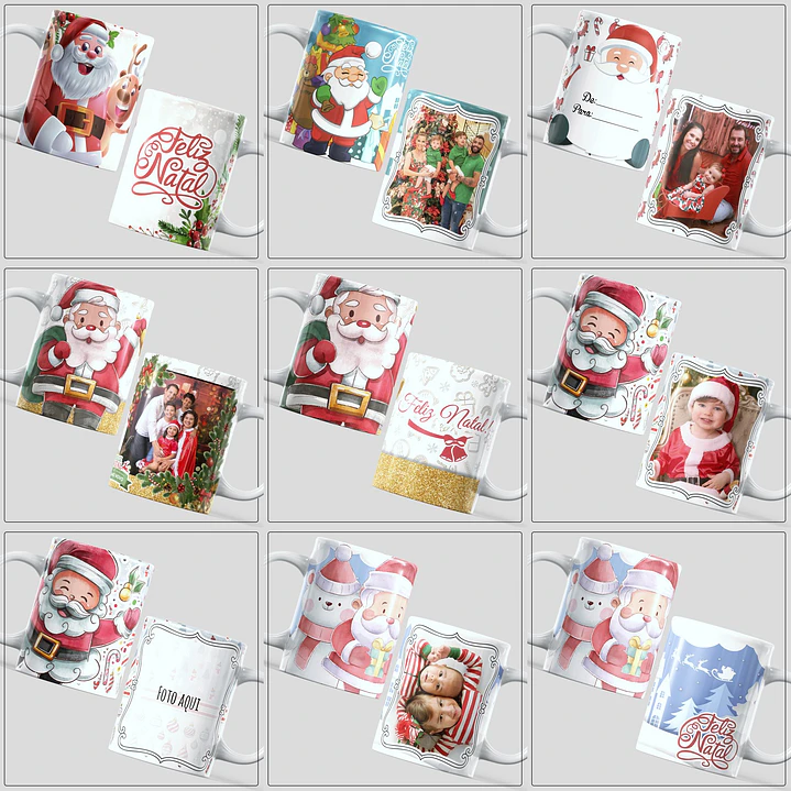 7 Artes Caneca Sublimação Natal em Jpg 1